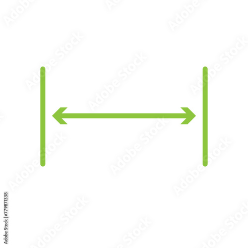 Height and width icon symbols are simple design vector illustrations on a white background