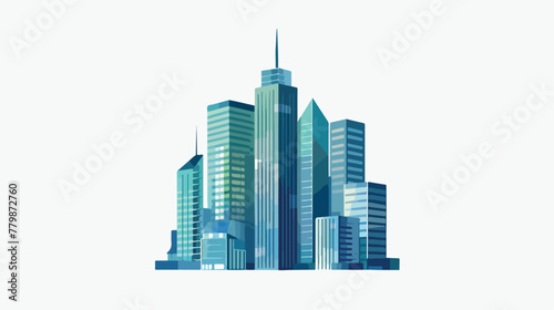 High Building Vector Template Logo flat vector 