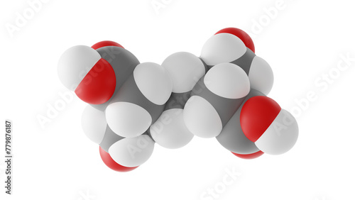 ethylenediaminetetraacetic acid molecule, aminopolycarboxylic acid, molecular structure, isolated 3d model van der Waals photo
