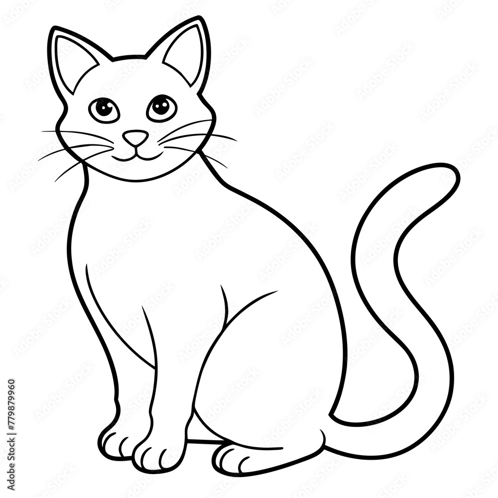 cat vector illustration with line art.
cat vector illustration with line art.
