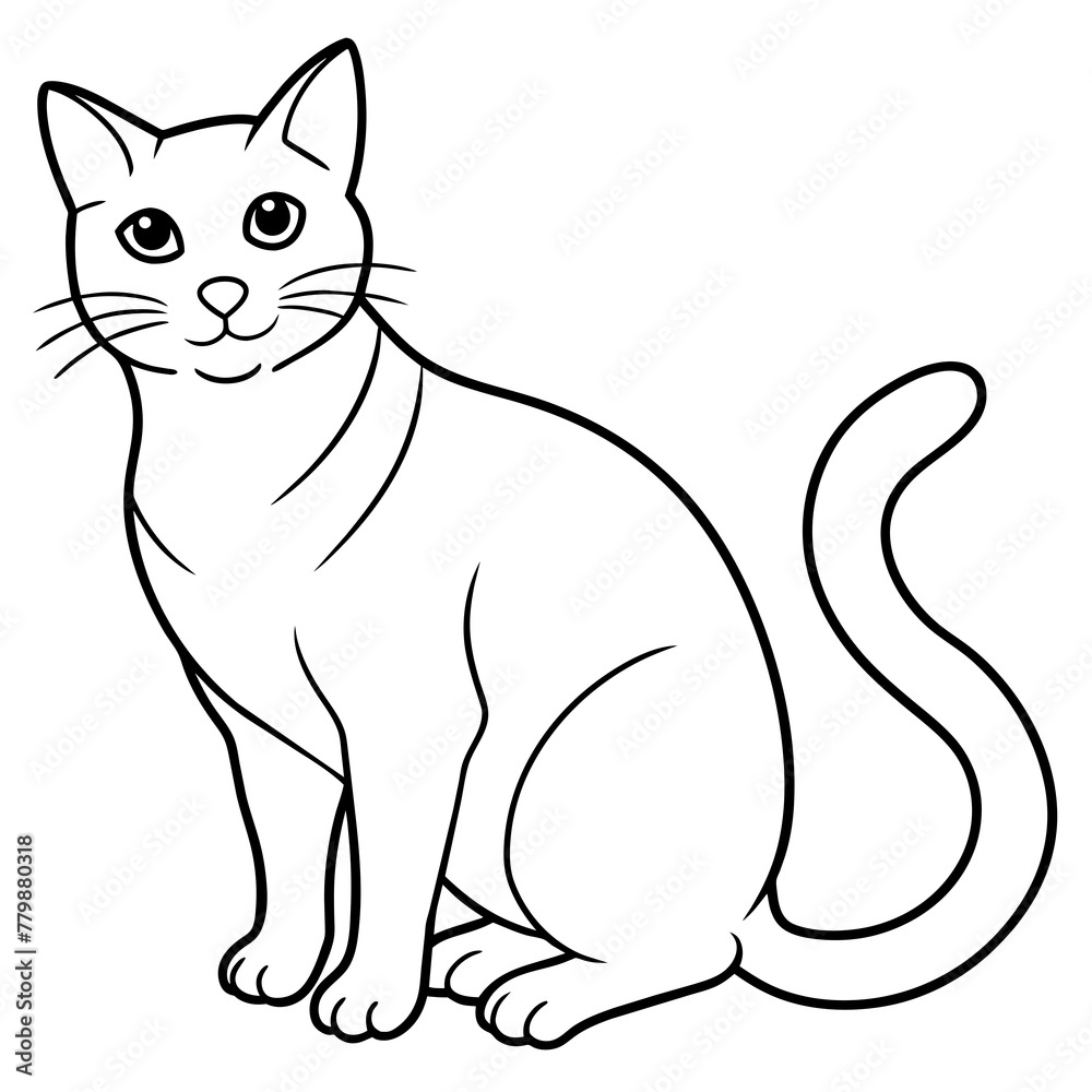 cat vector illustration with line art.
cat vector illustration with line art.