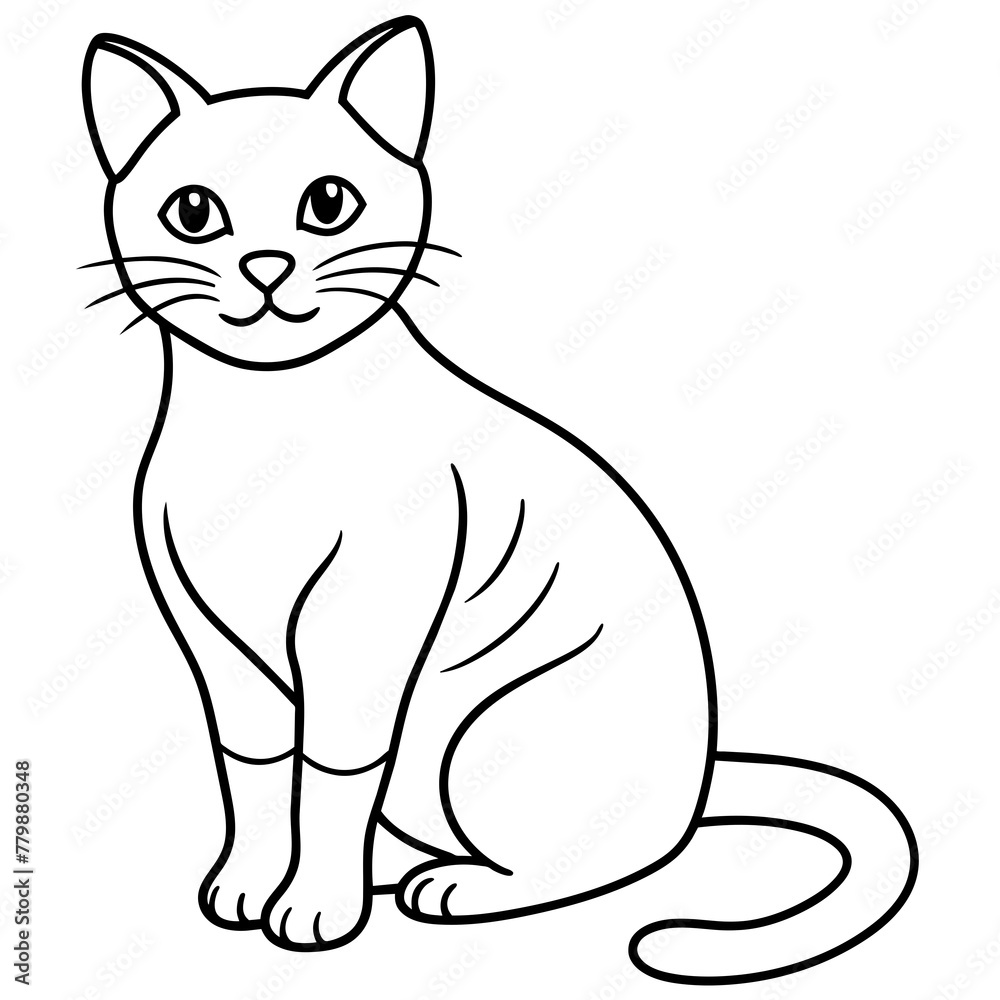 cat vector illustration with line art.
cat vector illustration with line art.
