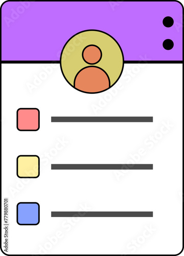 web User profile vector illustration 