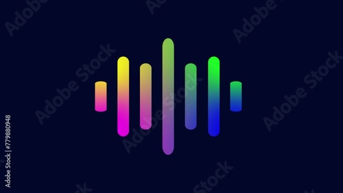 audio spectrum line animation