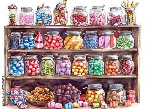Overflowing Candy Bar A Colorful Assortment of Sweet Treats for All Occasions