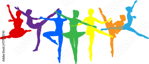 Ballet dancer silhouette ballerina dancers poses woman dancing silhouettes