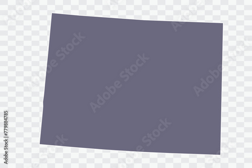 COLORADO Map pewter Color on White Background quality files Png