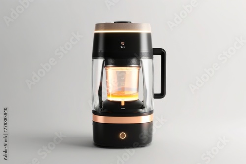 Modern innovative blender with touch interface on a neutral background