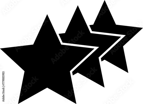 Star icons. Gold Star or favorite flat icon for apps and websites. Rating Star icon. Star vector collection. Modern simple stars. Vector illustration.