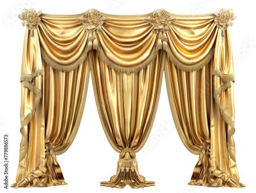 HD Gold Stage Curtain