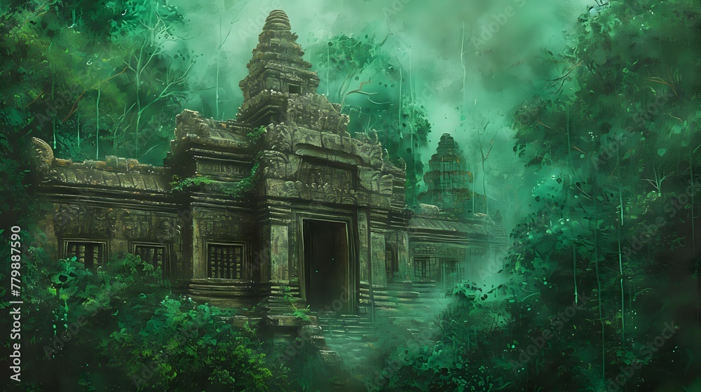 Secrets of the Lost Temple Unveiled in the Jungle./n