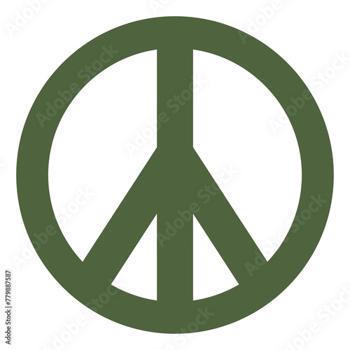 Cuadro en lienzo Green Peace Sign
