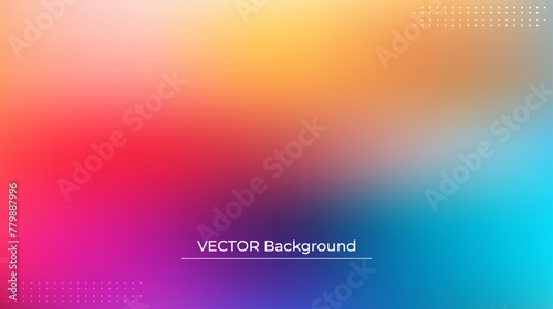 Abstract blurred gradient mesh background in bright rainbow colors. Colorful smooth banner template. Easy editable soft colored vector illustration in EPS10 without transparency.