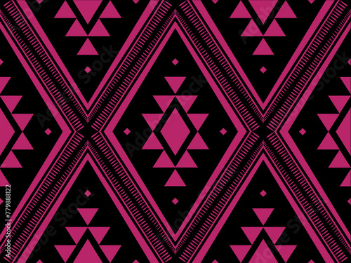 Vector oriental native seamless pattern design, designed for surface pattern, textiles, interior decorations, crafts, graphics, and backgrounds. Embroidery pattern.