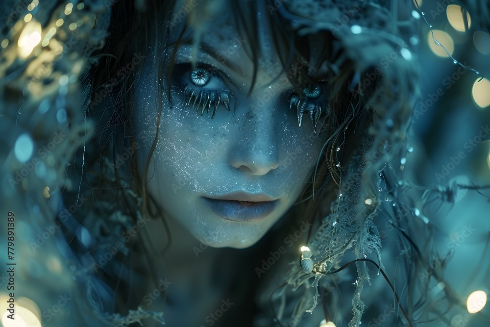 Ethereal Mutant Portrait in Moonlit Forest Shrouded in Mystery and Ancient Power Ethereal Mutant Portrait in Moonlit Forest Shrouded in Mystery and Ancient Power
