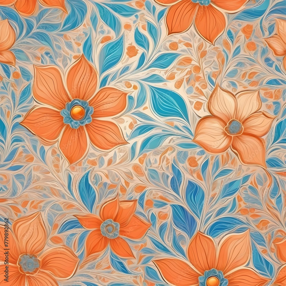 seamless pattern with flowers