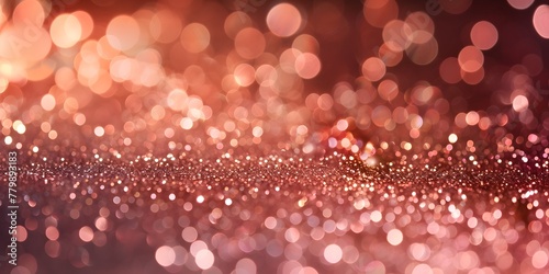 delicate beauty of rose gold glitter and a soft bokeh effect