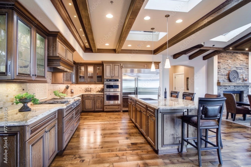 Interior of a modern contemporary kitchen