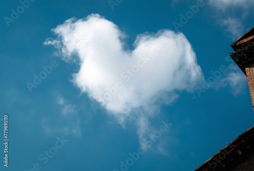 Heart shaped cloud photo
