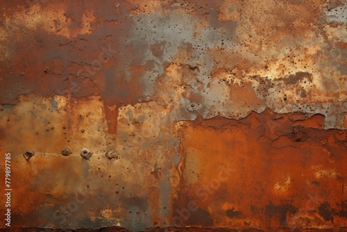 Corrugated Rust metal background. Steel grunge iron. Generate AI