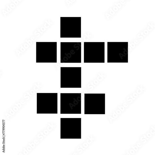 crossword glyph icon illustration vector