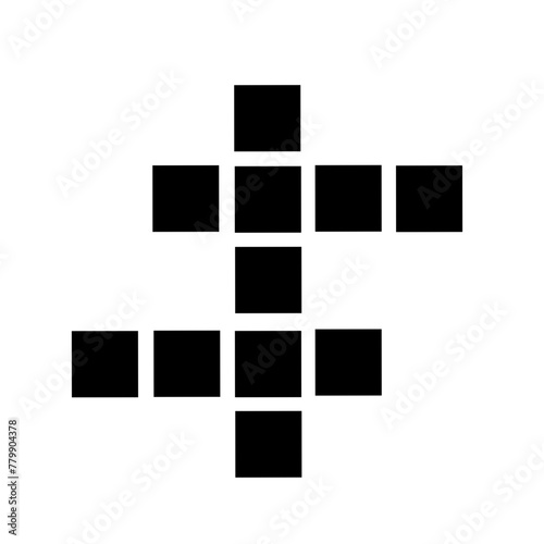 crossword glyph icon illustration vector