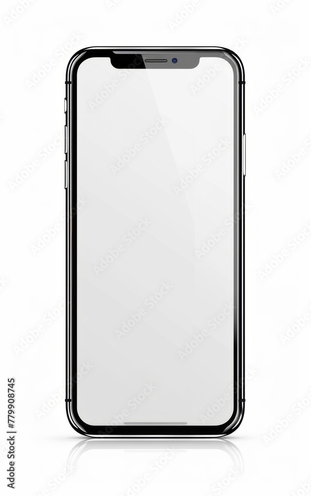 A new mobile mockup with a white background screen, a mobile with a blank white background mockup A new mobile mockup with a white background screen, a mobile with a blank white background mockup
