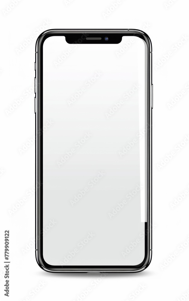 A new mobile mockup with a white background screen, a mobile with a blank white background mockup A new mobile mockup with a white background screen, a mobile with a blank white background mockup
