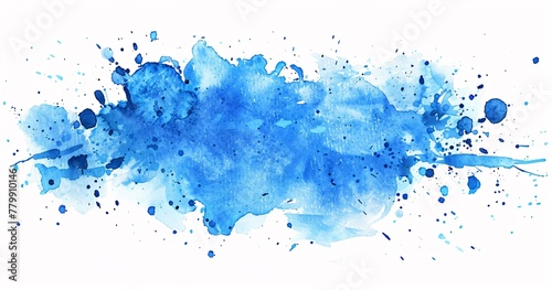 a blue blot of paint photo