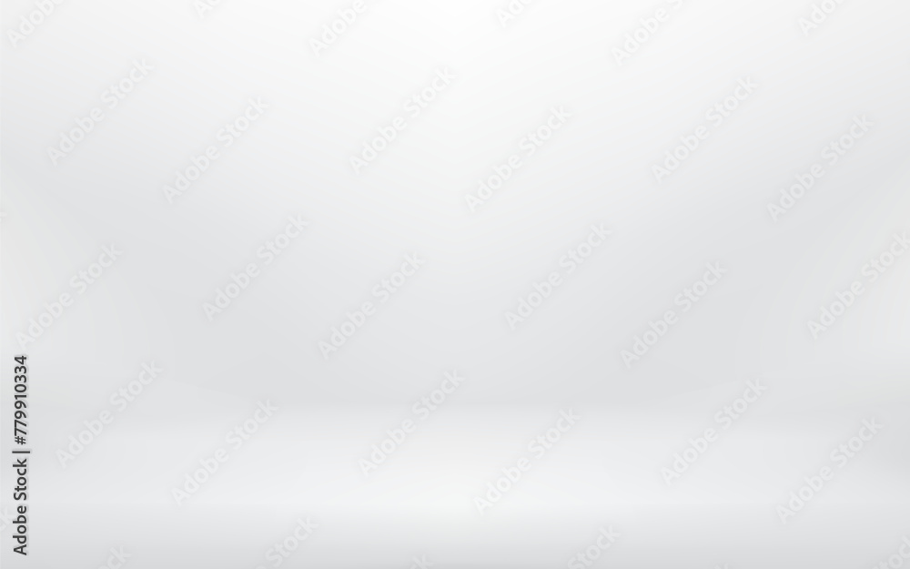 White gradient background, Abstract studio presentation product. Vector illustration 