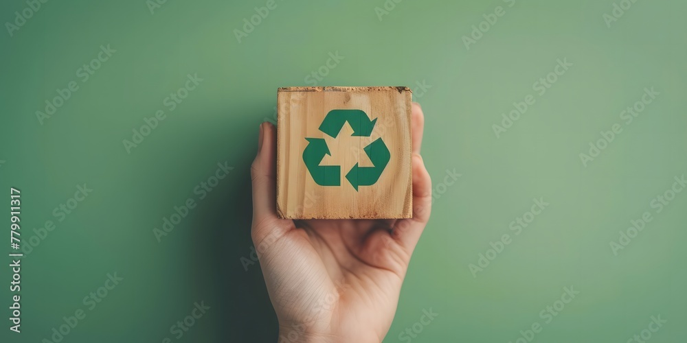 hand holding recycle symbol. Reduce, Reuse, Recycle hand holding recycle symbol. Reduce, Reuse, Recycle