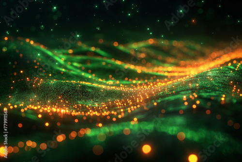 Abstract digital matrix representing technology and coding