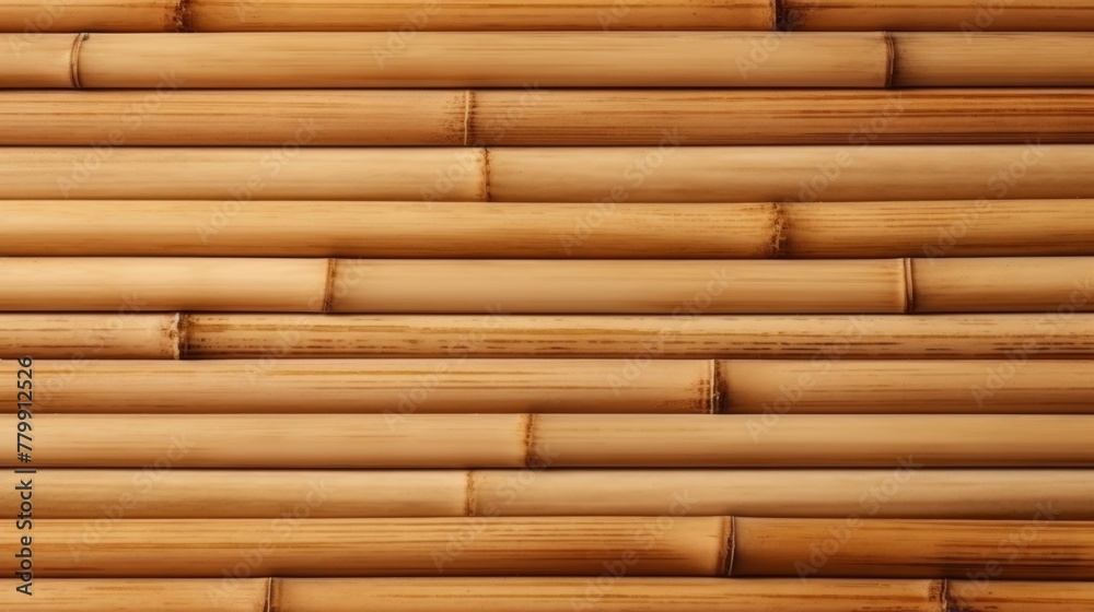 Natural bamboo wall creates a warm and inviting atmosphere in a peaceful setting