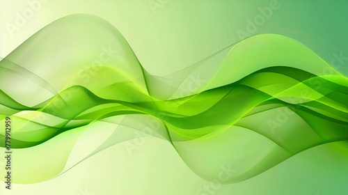 Green Wave Design Abstract Background .Abstract green background with wavy lines and curves .Green abstract wavy background ,illustration with soft gradients 