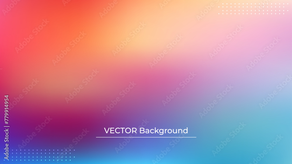 Smooth and blurry colorful gradient mesh background. Modern bright rainbow colors. Easy editable soft colored vector banner template. Premium quality Smooth and blurry colorful gradient mesh background. Modern bright rainbow colors. Easy editable soft colored vector banner template. Premium quality