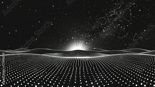 dots,starry sky,black and white,luxury,vector hand drawing