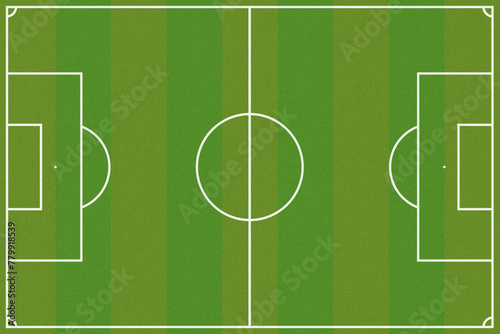 Artistic soccer field illustration with texture
