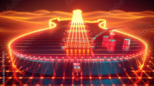 glowing guitar graphics