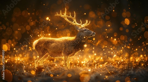 Glowing deer graphic
