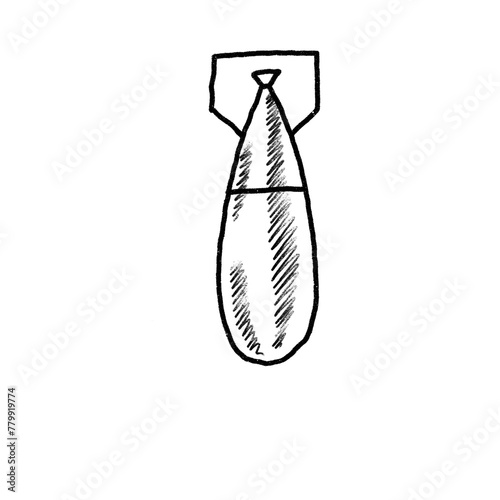 transparent missile pencil sketch PNG