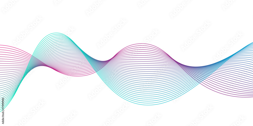 abstract background. blue light waves on a white background.Abstract music wave element for design. Element for design isolated on black.Digital structure with particles.