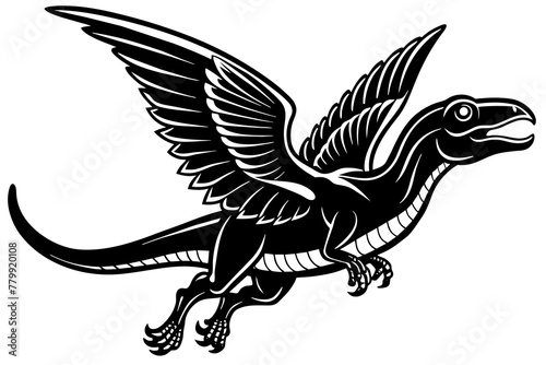 dinosaur-fly-vector-image-white-background