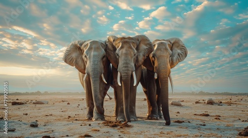 3 elephants