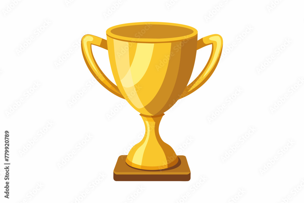 Gold trophy cup isolated on white background. Gold trophy cup isolated on white background.