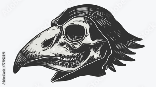Plague mask vector illustration. Medieval medical mas photo