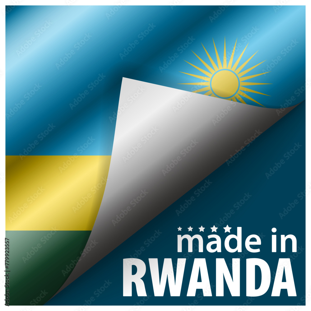 Made in Rwanda graphic and label.