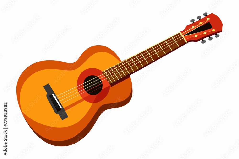 Obraz premium Guitar vector design on white background.
