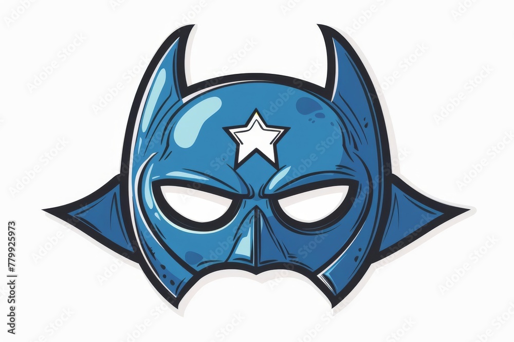 Iconic superhero mask cutout on a blank background, ready for customization and design projects, digital vector illustration Iconic superhero mask cutout on a blank background, ready for customization and design projects, digital vector illustration