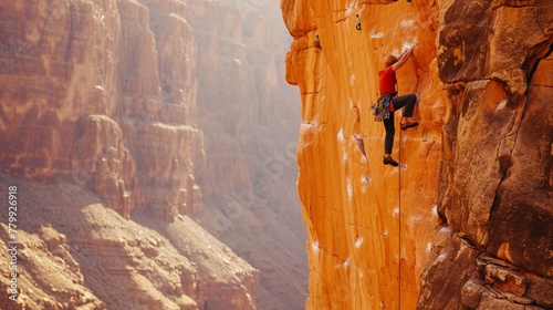 A rock climber in Grand Canyon. © Joyce