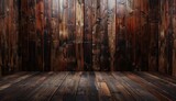 a wood wall and floor